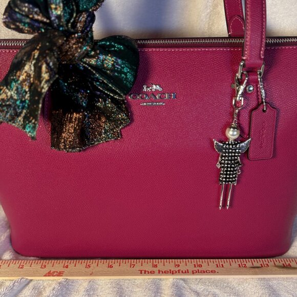 Coach Gallery Tote in Fuchsia with Scarf and Charm (2004) - Picture 8 of 11